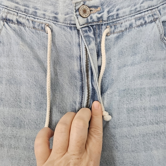 Kancan Light Blue Daliah High Waist Tie Jeans Slouchy Size 31/15 - Picture 5 of 7